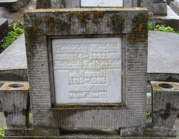 Imbrich Martin 1914-1982 Roppelt Kath 1915-1986 Grabstein